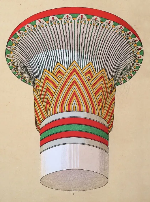 Framed Print : Ancient Egyptian decorative art and architecture, painted column capital from temple of Luxor, Thebes Framed Print : Ancient Egyptian decorative art and architecture, painted column capital from temple of Luxor, Thebes