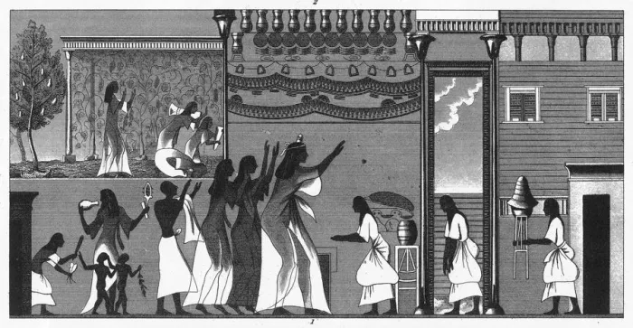 Framed Print : Ancient Egyptian Painting Engraving Framed Print : Ancient Egyptian Painting Engraving