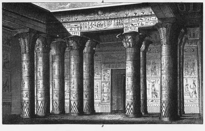 Framed Print : Ancient Egyptian Temple of Typhon at Denderah Engraving Framed Print : Ancient Egyptian Temple of Typhon at Denderah Engraving