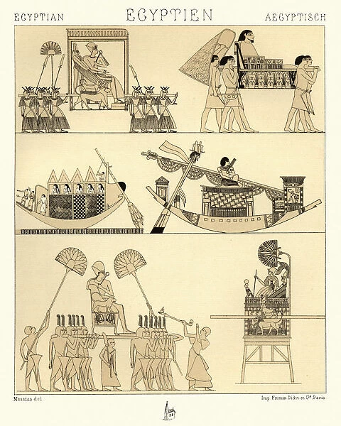Ancient egyptian transport - Palanquins and boats