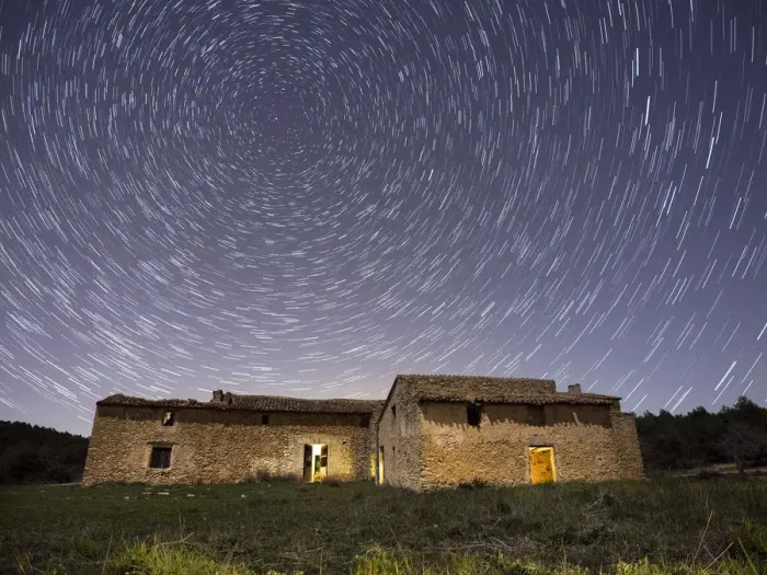 Framed Print : Ancient farmhouse under the stars Framed Print : Ancient farmhouse under the stars