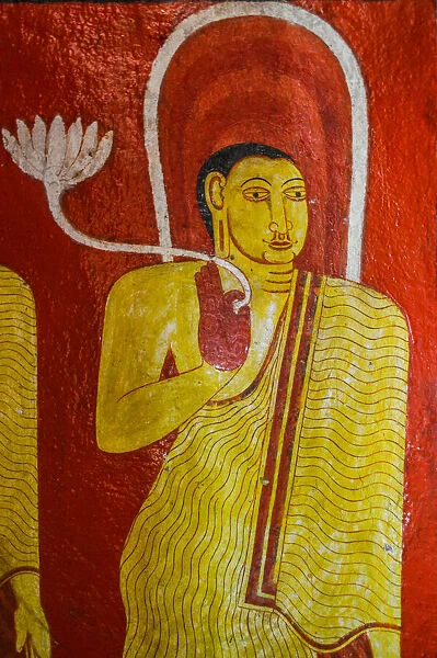 Ancient frescoes on Buddhism at Mediliya Viharaya