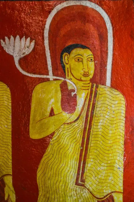 Framed Print : Ancient frescoes on Buddhism at Mediliya Viharaya Framed Print : Ancient frescoes on Buddhism at Mediliya Viharaya