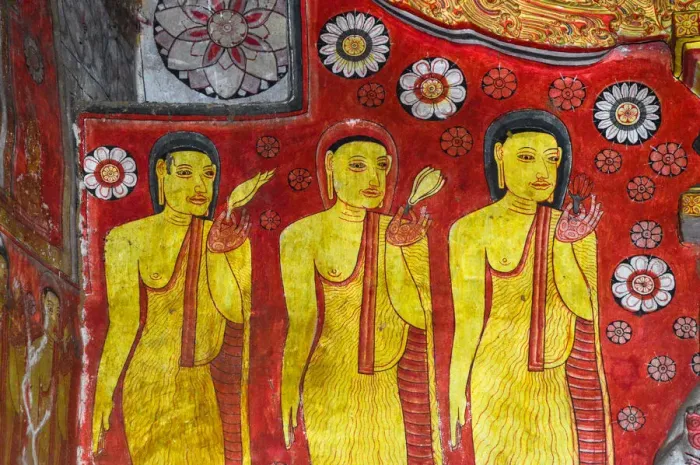 Framed Print : Ancient frescoes on Buddhism at Selawa Cave Temple Framed Print : Ancient frescoes on Buddhism at Selawa Cave Temple