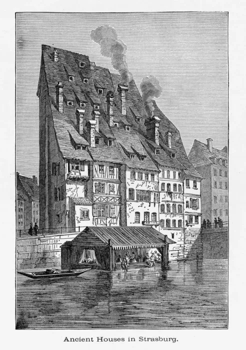 Framed Print : Ancient Houses in, Strasburg, Strasbourg, Germany, Circa 1887 Framed Print : Ancient Houses in, Strasburg, Strasbourg, Germany, Circa 1887