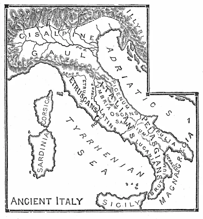 Framed Print : Ancient Italy map engraving 1897 Framed Print : Ancient Italy map engraving 1897