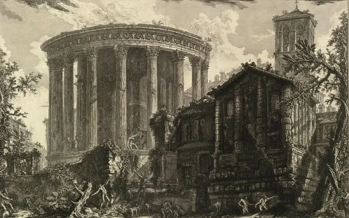 Framed Print : Ancient Italy, View of the Temple of the Sibyl in Tivoli, Rome, 1720, Italy, Historical, digitally restored reproduction from an original of the period Framed Print : Ancient Italy, View of the Temple of the Sibyl in Tivoli, Rome, 1720, Italy, Historical, digitally restored reproduction from an original of the period