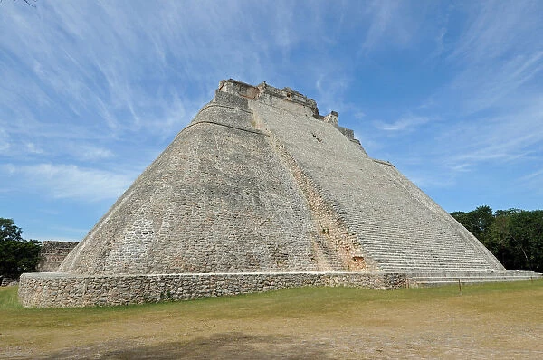 Ancient Mayan Curved Step Pyramid, Uxmal