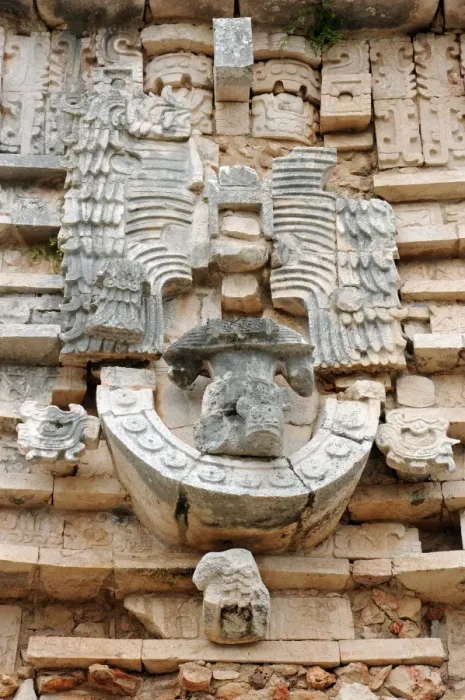 Framed Print : Ancient Mayan Facade and Sculptures, Uxmal Framed Print : Ancient Mayan Facade and Sculptures, Uxmal