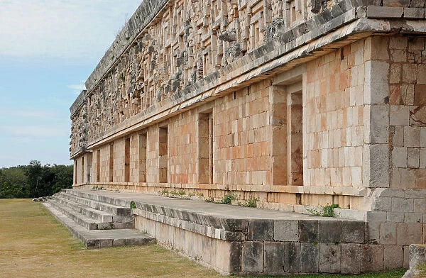 Ancient Mayan Governors Palace building, Uxmal