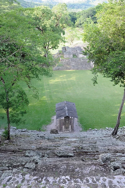 Ancient Mayan Temple Pyramid Platforms of Copan