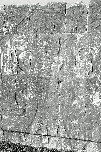 Ancient Mayan Warrior Carving, Chichen Itza