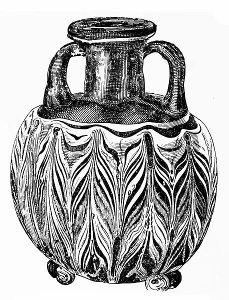 Ancient mosaic glass vessel