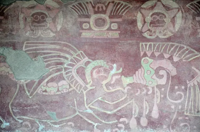 Framed Print : Ancient Mural at Teotihuacan Framed Print : Ancient Mural at Teotihuacan