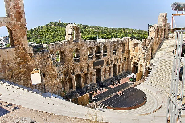 Ancient Odeon of Herodes Atticus in Athens, Travel in Greece, Europe