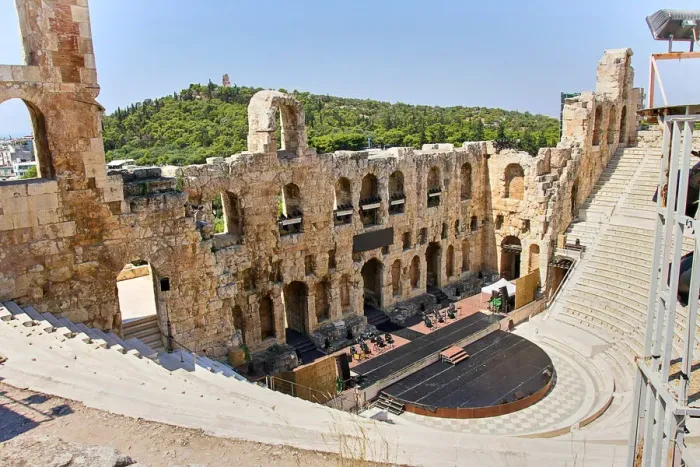 Framed Print : Ancient Odeon of Herodes Atticus in Athens, Travel in Greece, Europe Framed Print : Ancient Odeon of Herodes Atticus in Athens, Travel in Greece, Europe