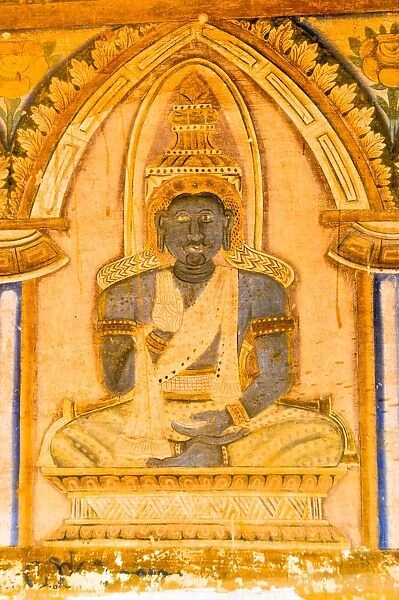 Ancient painting (18th century) at Vijayasundara Vilhara, Dambadeniya temple