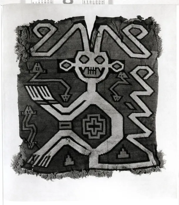 Framed Print : Ancient Peruvian Tunic with Cat Motif