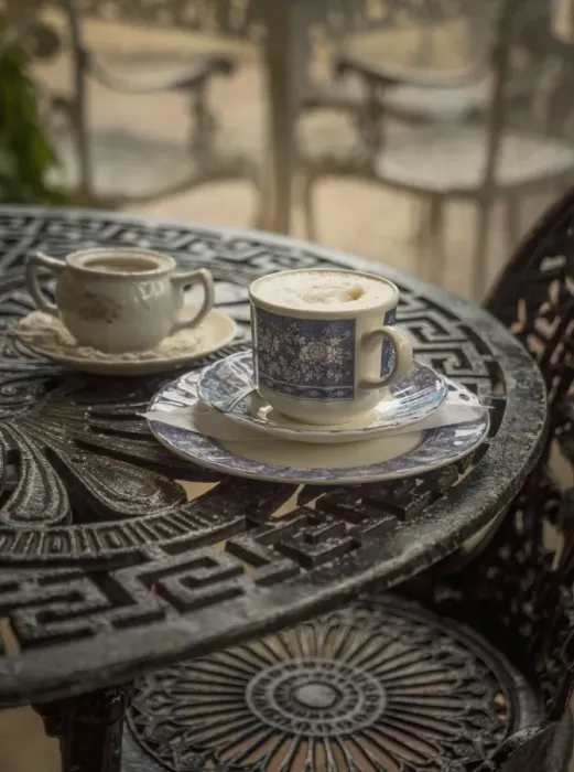 Framed Print : Ancient porcelain tableware in a cuban restaurant Framed Print : Ancient porcelain tableware in a cuban restaurant