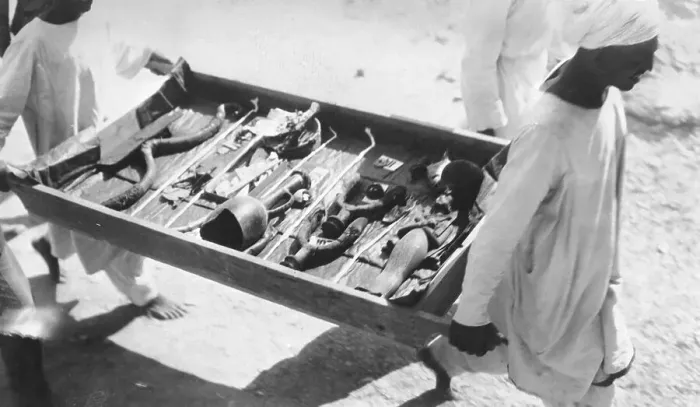 Framed Print : Ancient Relics Being Carried Out of a Tomb Framed Print : Ancient Relics Being Carried Out of a Tomb