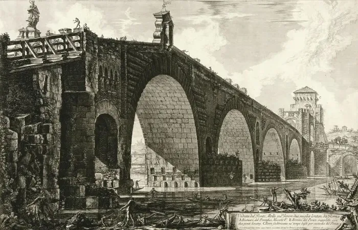 Framed Print : Ancient Rome, Ponte Molle sul Tevere, The Ponte Milvio, Molle Bridge or Mollo Bridge), a bridge in Rome over the Tiber River on the axis of the first urban section of the Via Flaminia, 1770, Italy, Historical, digitally restored reproduction from an Framed Print : Ancient Rome, Ponte Molle sul Tevere, The Ponte Milvio, Molle Bridge or Mollo Bridge), a bridge in Rome over the Tiber River on the axis of the first urban section of the Via Flaminia, 1770, Italy, Historical, digitally restored reproduction from an