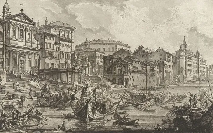 Framed Print : Ancient Rome, Porto di Ripetta, Port of Ripetta c. 1750, Italy, Historical, digitally restored reproduction from an original of the period Framed Print : Ancient Rome, Porto di Ripetta, Port of Ripetta c. 1750, Italy, Historical, digitally restored reproduction from an original of the period