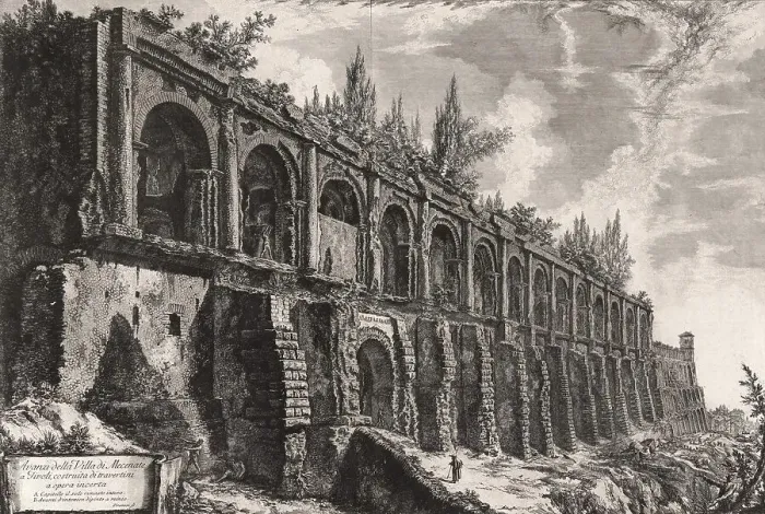 Framed Print : Ancient Rome, Remains of the Villa of Maecenas in Tivoli, 1770, Italy, Historic, digitally restored reproduction from an original of the period Framed Print : Ancient Rome, Remains of the Villa of Maecenas in Tivoli, 1770, Italy, Historic, digitally restored reproduction from an original of the period