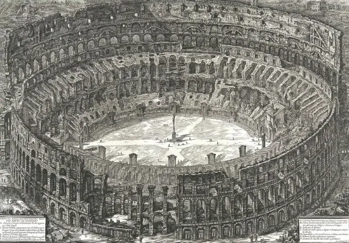 Framed Print : Ancient Rome, View of the Flavian Amphitheatre, known as the Colosseum, 1720, Italy, Historical, digitally restored reproduction from an original of the period Framed Print : Ancient Rome, View of the Flavian Amphitheatre, known as the Colosseum, 1720, Italy, Historical, digitally restored reproduction from an original of the period
