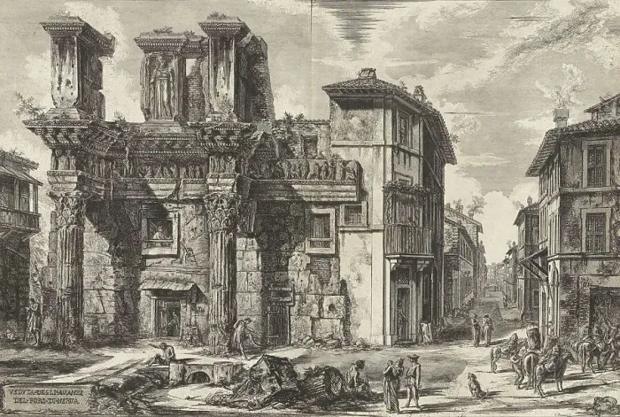 Framed Print : Ancient Rome, View of the Remains of the Forum of Nerva, 1760, Italy, Historic, digitally restored reproduction from an original of the period Framed Print : Ancient Rome, View of the Remains of the Forum of Nerva, 1760, Italy, Historic, digitally restored reproduction from an original of the period