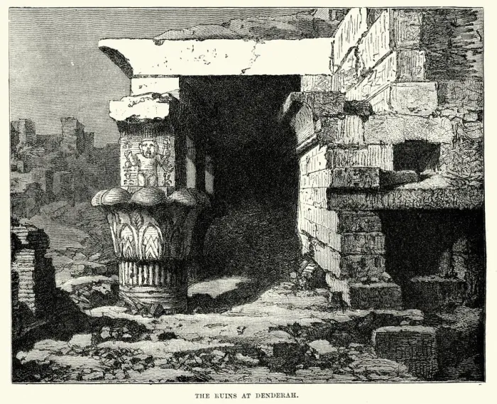 Framed Print : Ancient Ruins at Dendera Framed Print : Ancient Ruins at Dendera