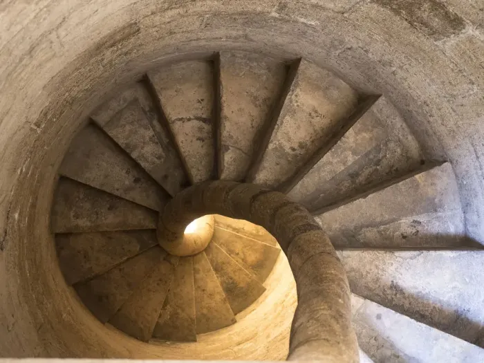 Framed Print : Ancient Stairs illuminated by the light of the Sun