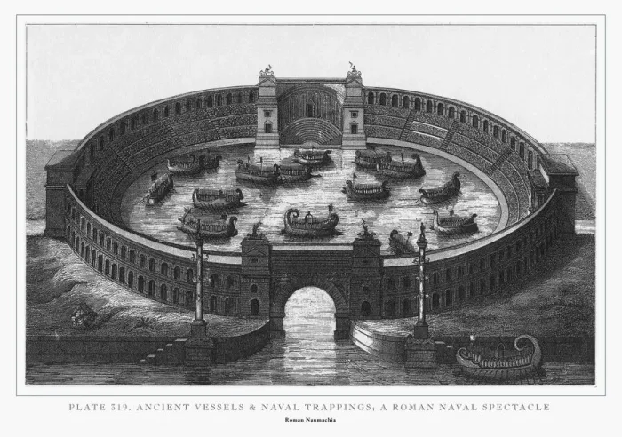Framed Print : Ancient Vessels and Naval Trappings Engraving, 1851 Framed Print : Ancient Vessels and Naval Trappings Engraving, 1851