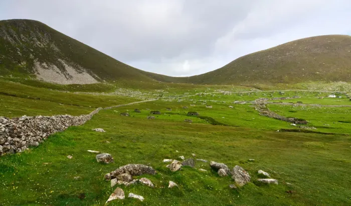 Framed Print : Ancient village in St Kilda