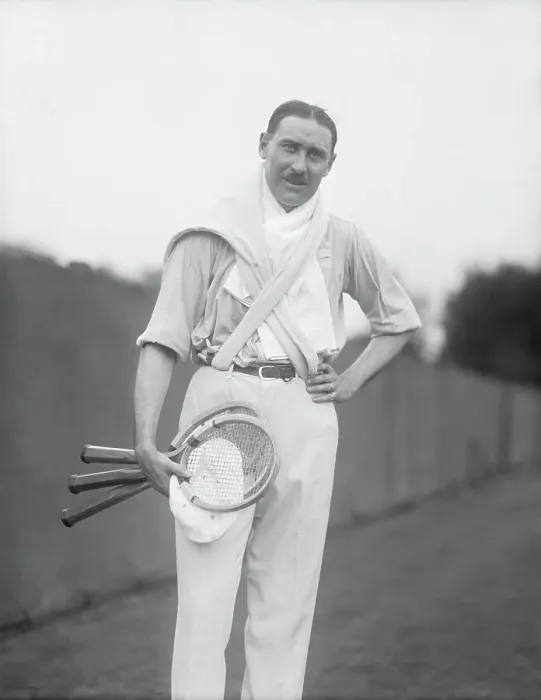 Framed Print : Andre Gobert Holding Tennis Racquets Framed Print : Andre Gobert Holding Tennis Racquets