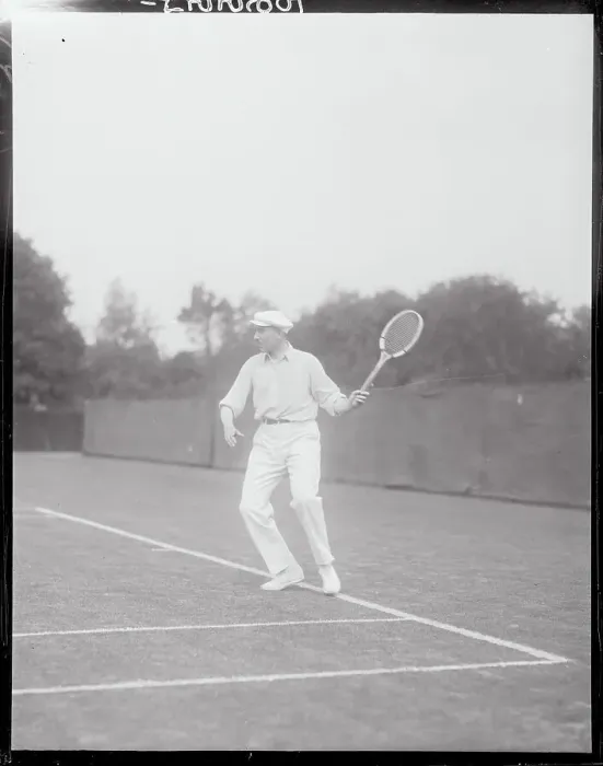 Framed Print : Andre Gobert Swinging His Tennis Racquet
