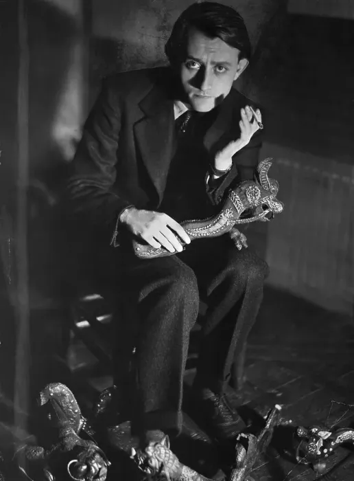 Framed Print : Andre Malraux Holding Khmer Sculpture Framed Print : Andre Malraux Holding Khmer Sculpture