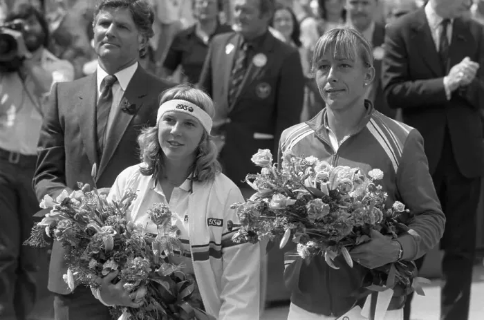 Framed Print : Andrea Jaeger and Martina Navratilova Framed Print : Andrea Jaeger and Martina Navratilova