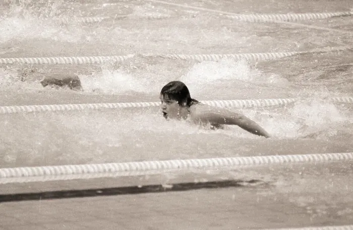 Framed Print : Andrea Pollack Doing Butterfly Stroke