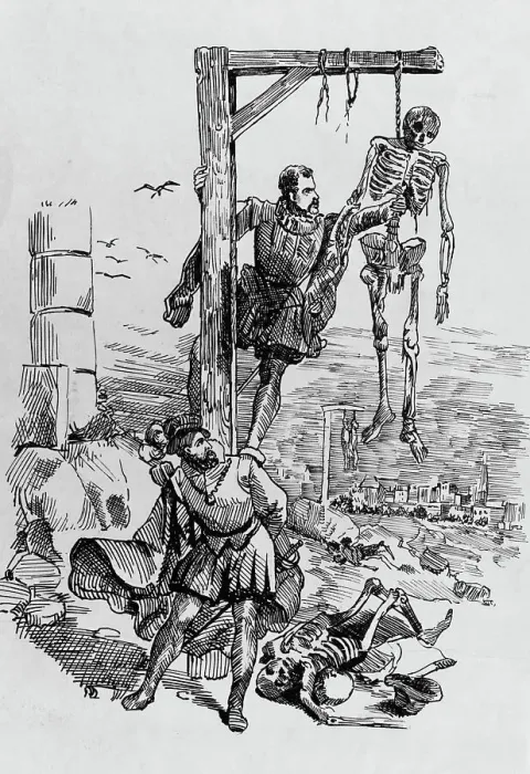 Framed Print : Andreas Vesalius and Assistant Scavenging Corpses for Anatomical Studies