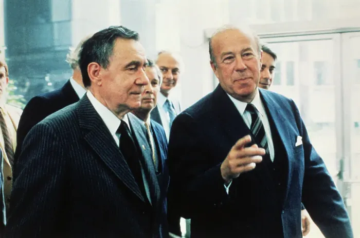 Framed Print : Andrei Gromyko with George Shultz Framed Print : Andrei Gromyko with George Shultz