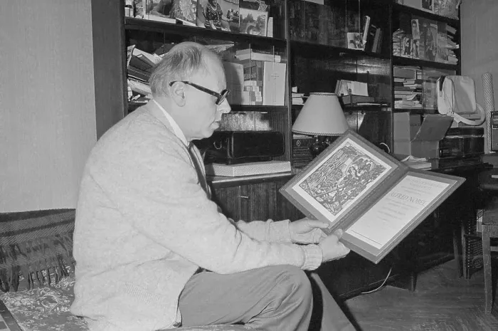 Framed Print : Andrei Sakharov Reading Nobel Citation Framed Print : Andrei Sakharov Reading Nobel Citation