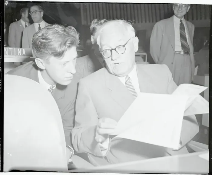 Framed Print : Andrei Vishinsky Speaking to a Colleague