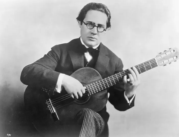 Framed Print : Andres Segovia Seated Holding Guitar Framed Print : Andres Segovia Seated Holding Guitar