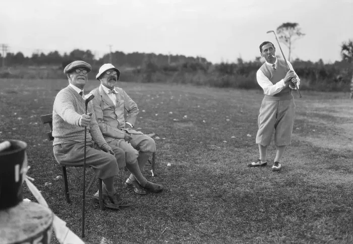 Framed Print : Andrew Carnegie II Learning to Play Golf