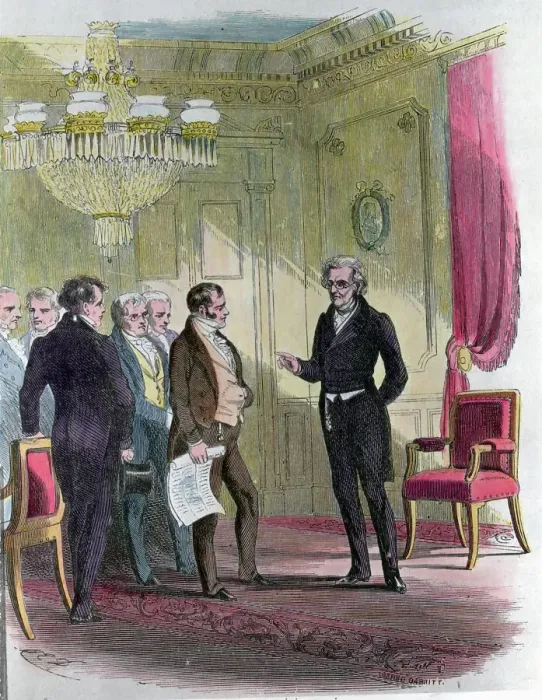 Framed Print : Andrew Jackson Receives Delegates, Illus Framed Print : Andrew Jackson Receives Delegates, Illus