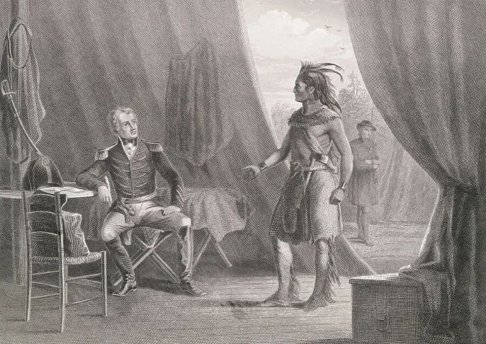 Framed Print : Andrew Jackson and William Weatherford Conversing Framed Print : Andrew Jackson and William Weatherford Conversing