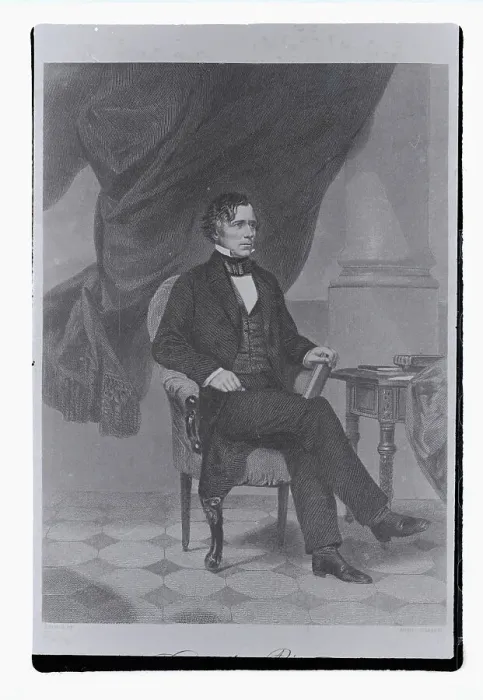Framed Print : Andrew Johnson Seated In A Chair Framed Print : Andrew Johnson Seated In A Chair