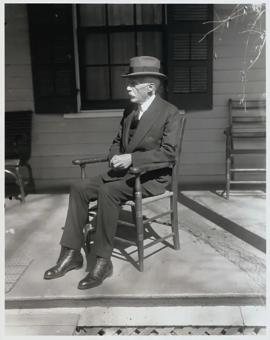 Framed Print : Andrew Mellon Relaxing in Chair Framed Print : Andrew Mellon Relaxing in Chair