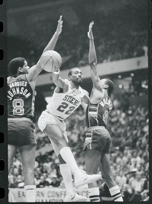 Framed Print : Andrew Toney and Marques Johnson with Sidney Moncrief Playing Basketball Framed Print : Andrew Toney and Marques Johnson with Sidney Moncrief Playing Basketball