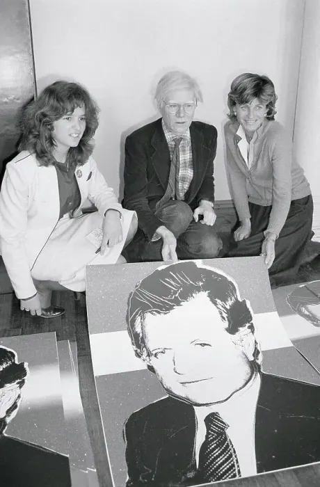 Framed Print : Andy Warhol Launching Campaign for Edward M. Kennedy Framed Print : Andy Warhol Launching Campaign for Edward M. Kennedy